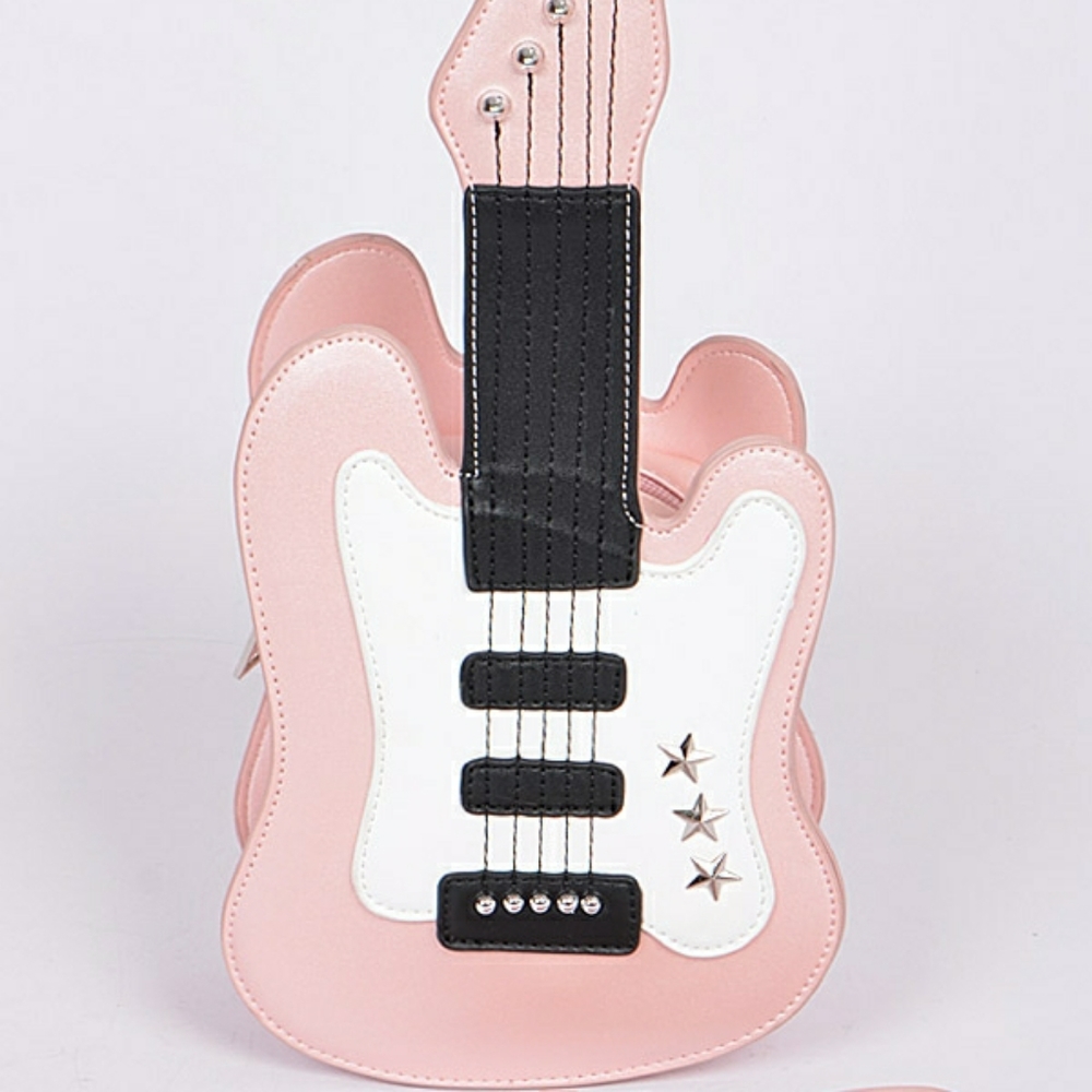 Pink Guitar Crossbody